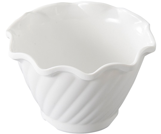 福井クラフト メラミン 93 フラワースパイラル小鉢 白グロス 75006590 1個（ご注文単位1個）【直送品】