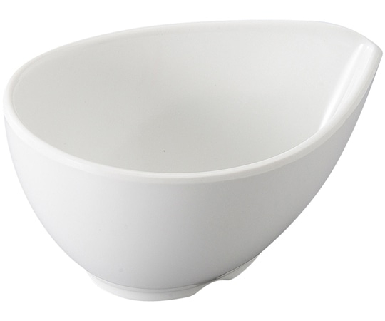 福井クラフト メラミン 100 ドロップ深小鉢 白グロス 75006580 1個（ご注文単位1個）【直送品】