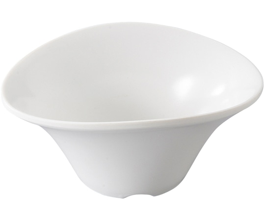 福井クラフト メラミン 101 たわみ楕円小鉢 白グロス 75006570 1個（ご注文単位1個）【直送品】