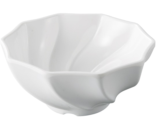 福井クラフト メラミン 11.8 ねじり十角鉢 白グロス 51024630 1個（ご注文単位1個）【直送品】