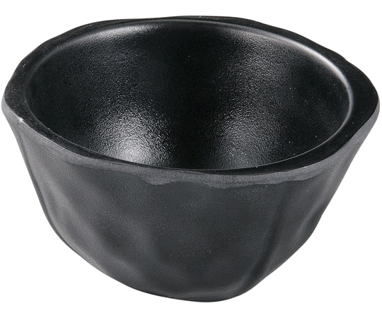 福井クラフト メラミン 9.2 ひねり曲り深小鉢 黒マット 51024220 1個（ご注文単位1個）【直送品】