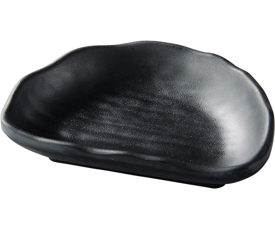 福井クラフト メラミン 9.5 ひねり半月千代口 黒マット 51024080 1個（ご注文単位1個）【直送品】