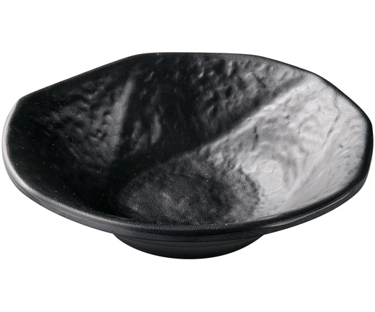 福井クラフト メラミン 12.6 ひねり羽反内斜筋鉢 黒マット 51024470 1個（ご注文単位1個）【直送品】