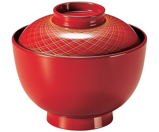 福井クラフト TA3.8寸 高仙才椀 朱現代網代 32601250 1個（ご注文単位1個）【直送品】