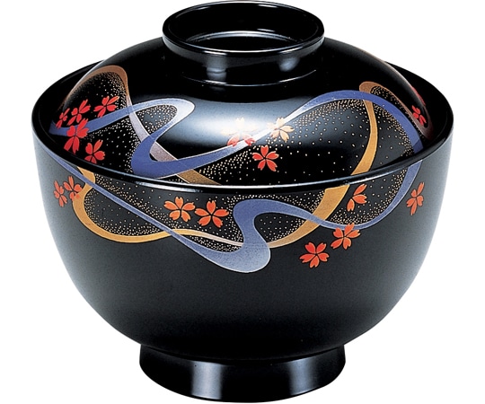 福井クラフト TA3.8寸 高仙才椀 黒レインボ 33601190 1個（ご注文単位1個）【直送品】