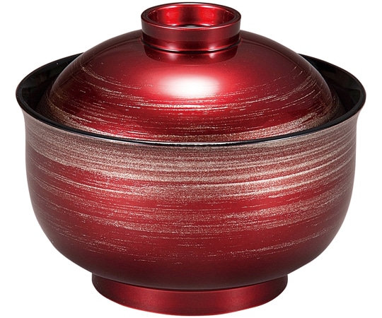 福井クラフト 耐熱3.8寸 ゆり型吸物椀 ワイン金刷毛目内黒 30045090 1個（ご注文単位1個）【直送品】