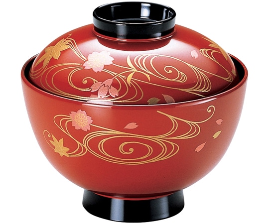 福井クラフト 3.8寸 越丸椀 朱ツバ黒立田川 33024900 1個（ご注文単位1個）【直送品】