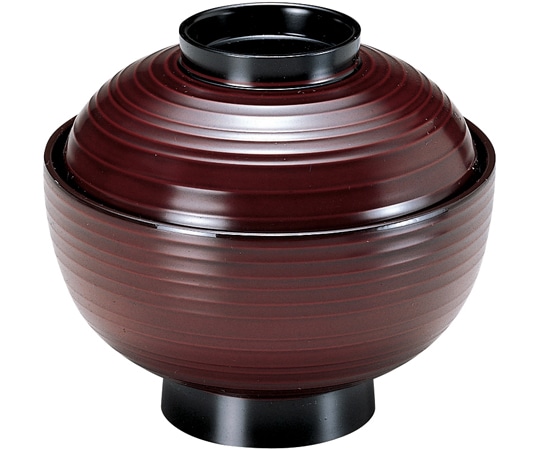 福井クラフト 耐熱4寸 乱吸物椀 溜ツバ黒 内黒 33500400 1個(ご注文単位1個)【直送品】