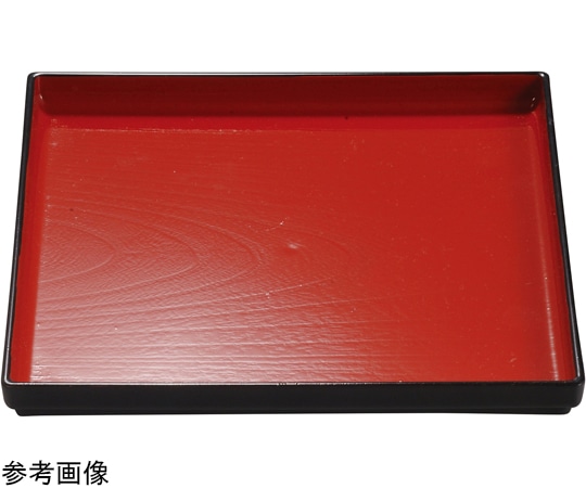 福井クラフト 尺0 正角木目盆 朱天黒SL 50306630 1個（ご注文単位1個）【直送品】