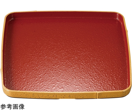 福井クラフト 9寸 角竹型盆 ゴマ竹内朱SL 15104610 1個（ご注文単位1個）【直送品】