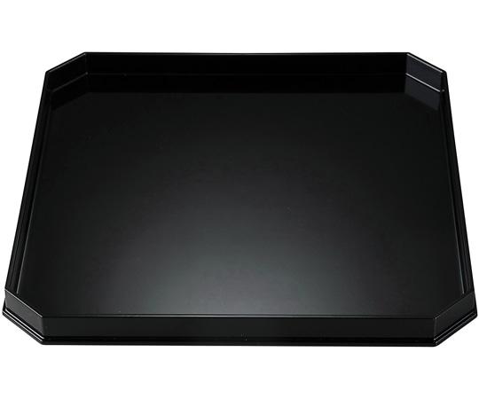 福井クラフト 尺1 隅切無地会席盆 黒PT塗 11014510 1個（ご注文単位1個）【直送品】