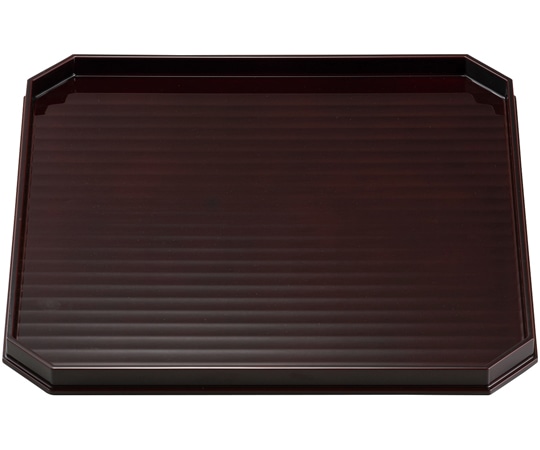 福井クラフト 尺1 隅切さざ波会席盆 溜SH塗 11015010 1個（ご注文単位1個）【直送品】