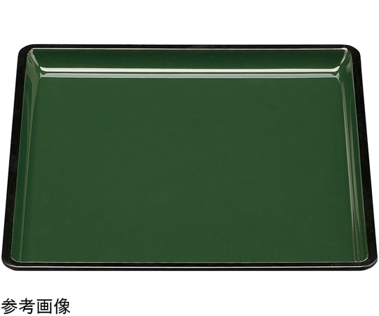 福井クラフト 尺2 越前角盆 グリーン天黒SL 50410740 1個（ご注文単位1個）【直送品】