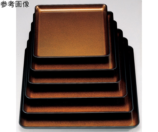 福井クラフト 8寸 角盆 梨地天黒 15005990 1個（ご注文単位1個）【直送品】