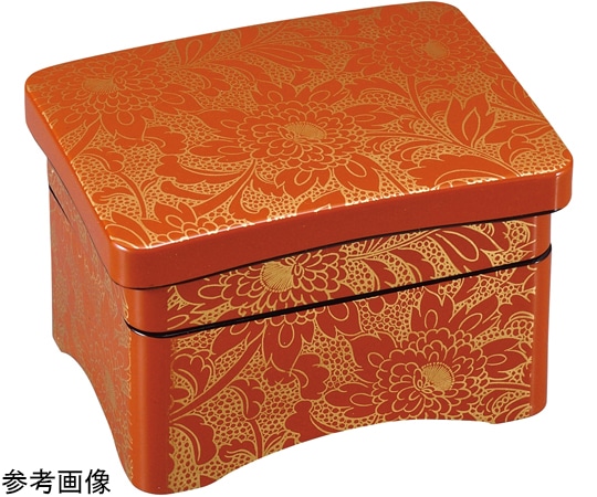 福井クラフト 殿様丼重 1段 柿朱菊詰内朱(蓋親) 45151874 1個（ご注文単位1個）【直送品】