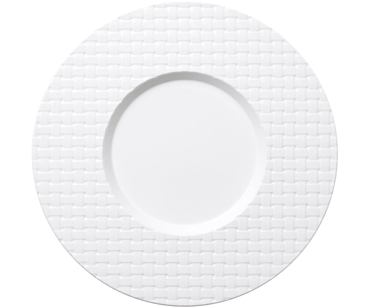 福井クラフト 耐熱28cm アジロプレート ホワイト(汚染防止クリヤ/裏白塗 75020150 1個（ご注文単位1個）【直送品】