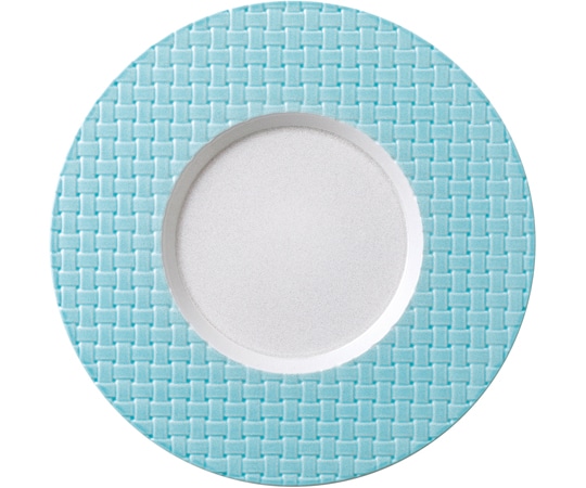 福井クラフト 耐熱28cm アジロプレート 内パール/リムブルー/裏白塗 75020170 1個（ご注文単位1個）【直送品】