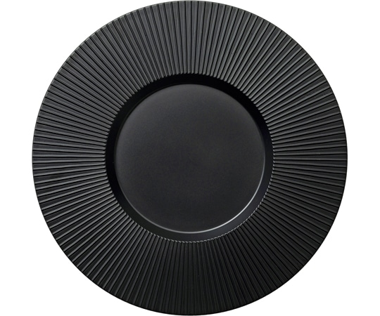 福井クラフト 28cm タービンプレート ブラック/(裏塗無) 75020240 1個（ご注文単位1個）【直送品】