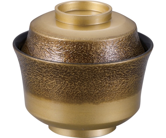 福井クラフト TA3.6寸 天竜寺椀 絞り墨入れ金内黒 33502590 1個（ご注文単位1個）【直送品】