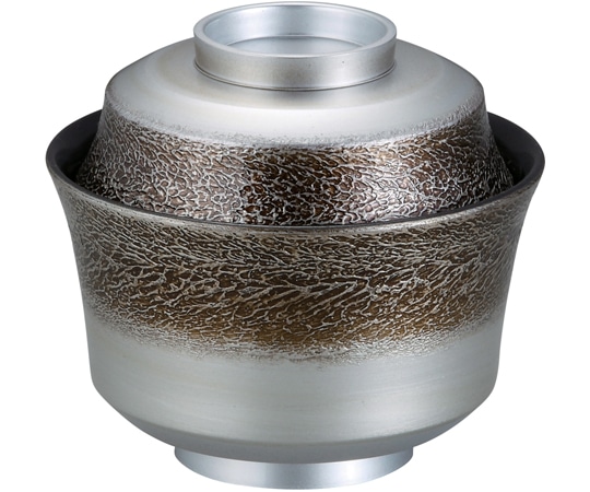 福井クラフト TA3.6寸 天竜寺椀 絞り墨入れ銀内黒 33502600 1個（ご注文単位1個）【直送品】