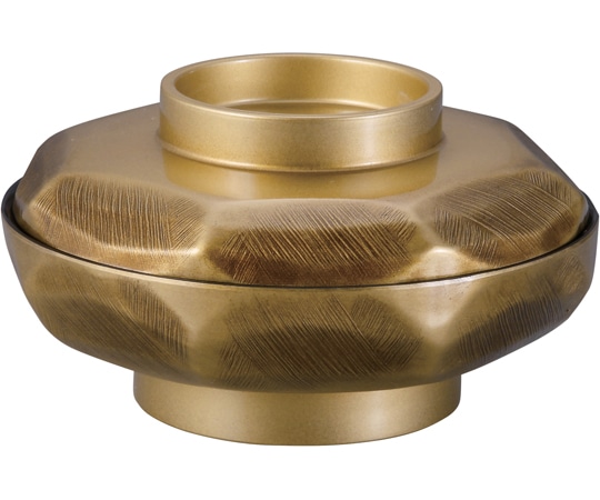 福井クラフト TA6寸 荒彫亀甲平丼 墨入れ金内黒 33503220 1個（ご注文単位1個）【直送品】