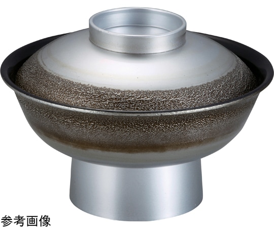 福井クラフト 5.5寸 飛龍椀(蓋親)絞り墨入れ銀内黒 33503300 1個（ご注文単位1個）【直送品】