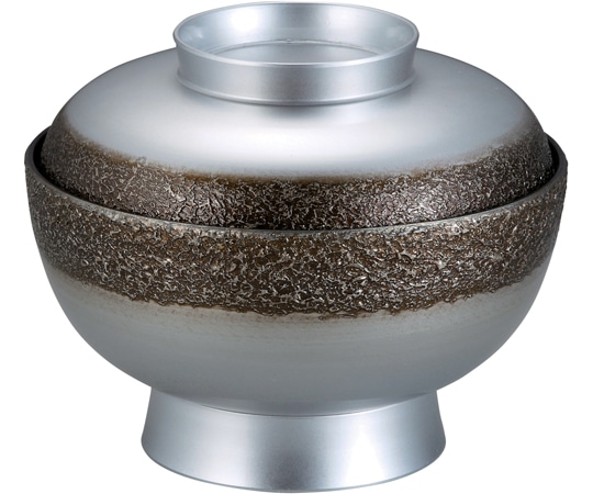 福井クラフト TA5寸 羽衣丼 絞り墨入れ銀内黒 33503080 1個（ご注文単位1個）【直送品】