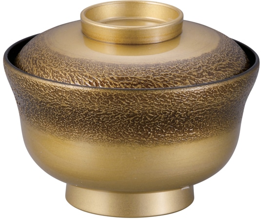 福井クラフト TA5.5寸 かすみ丼椀 絞り墨入れ金内黒 33503130 1個（ご注文単位1個）【直送品】