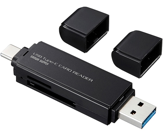サンワサプライ TYPE-Cコンパクトカードリーダー ADR-3TCMS6BK 1個(ご注文単位1個)【直送品】