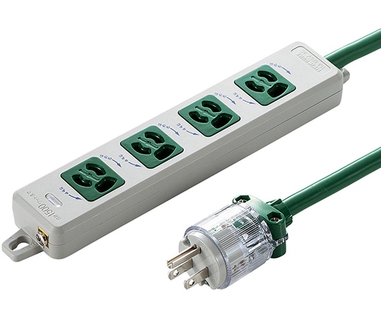 サンワサプライ 医用接地プラグ付き電源タップ TAP-HPM4-5G 1個(ご注文単位1個)【直送品】