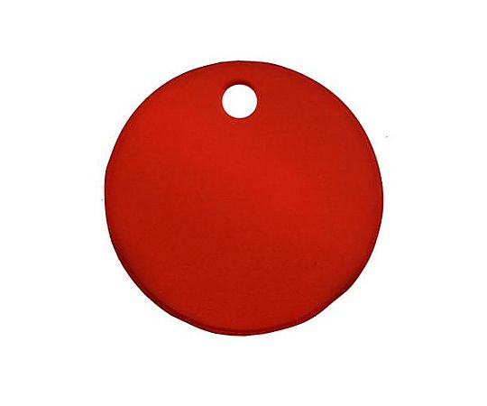 アズワン 76mm    タグブランク(アルマイトアルミ 丸/レッド/5枚) EA591HG-45A 1袋(ご注文単位1袋)【直送品】