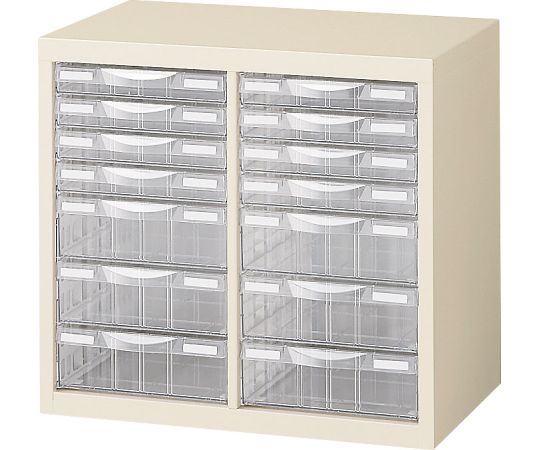 生興 整理ケース(ニューグレー) A4判2列浅型4段・深型3段 A4G-P207C 1台(ご注文単位1台)【直送品】