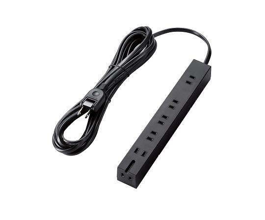 エレコム 回転機能タップ 6個口(内3ピン1) 5m ブラック T-KF01-2650BK 1個(ご注文単位1個)【直送品】