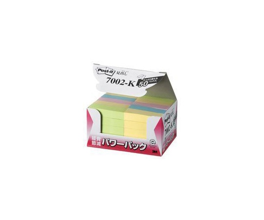 スリーエム Post-it 再生紙経費削減 混色 1箱(100枚×50パッド入) 7002-K 1箱(ご注文単位1箱)【直送品】