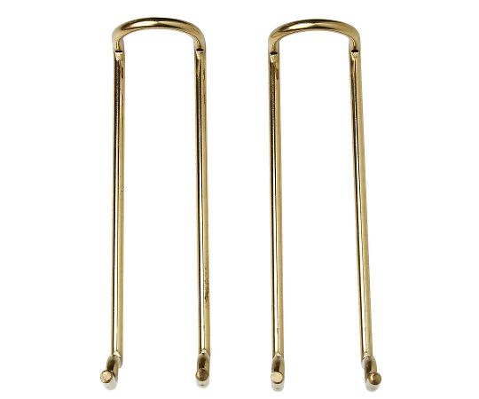 和気産業 真鍮フックダブル 90mm 2セット入 ANB-722 1セット(ご注文単位1セット)【直送品】