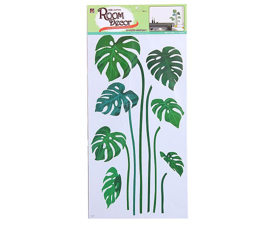 S&Cコーポレーション ルームデコステッカー 葉 モンステラ PLK121 1枚(ご注文単位1枚)【直送品】