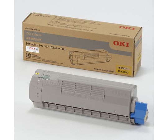 沖データ トナーカートリッジ(大) イエロー (C612dnw) TC-C4DY2 1個(ご注文単位1個)【直送品】