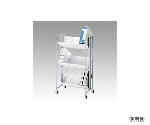 林製作所 ブックラックワゴン重量タイプ 3段タイプ YS-41 1個(ご注文単位1個)【直送品】