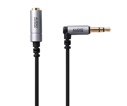 エレコム ヘッドホン・イヤホン用延長コード(耐ノイズモデル) シルバー 1.0m EHP-35ELN10SV 1個(ご注文単位1個)【直送品】