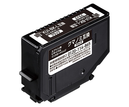 エコリカ エコリカ リサイクルインクカートリッジ KUI-BK-L用 ブラック(染料) ECI-EKUIL-B 1個(ご注文単位1個)【直送品】