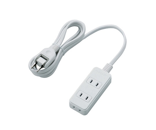 エレコム スイングプラグタップ 3個口 2m ホワイト T-S02N-2320WH 1個(ご注文単位1個)【直送品】