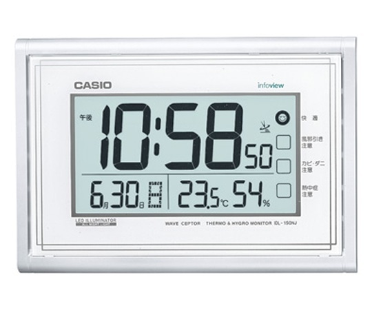 カシオ 生活環境お知らせクロック IDL-150NJ-7JF 1個(ご注文単位1個)【直送品】