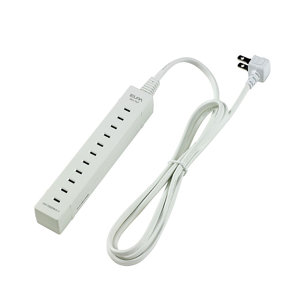 ELPA スリムタップ5個口1.5m WL-5015B(W) 1個(ご注文単位1個)【直送品】