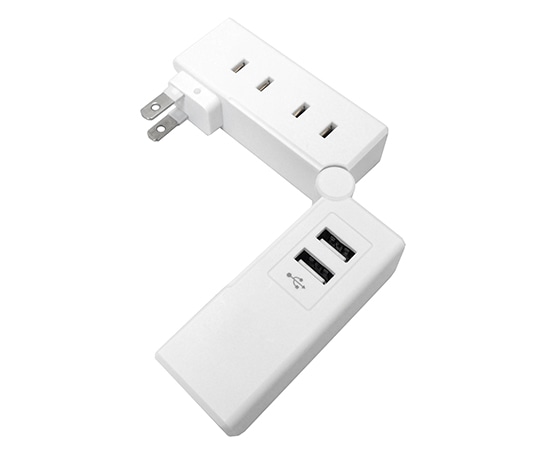 トップランド USB付き電源タップ 4個口+USB 2ポート ホワイト TPM100-WT 1個(ご注文単位1個)【直送品】