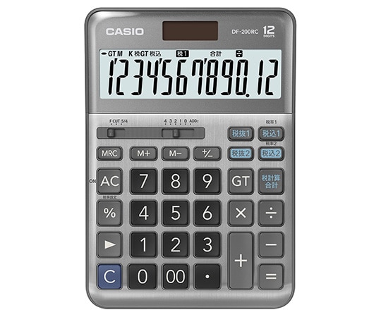カシオ カシオ 軽減税率対応電卓 デスクサイズ12桁 DF-200RC-N 1個(ご注文単位1個)【直送品】