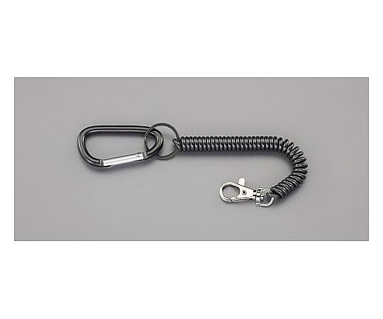 エスコ 102-914mm  カールコード(カラビナ付) EA916ZL-76 1個(ご注文単位1個)【直送品】