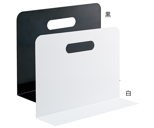 LIHITLAB ブックエンド・ワイドタイプ(マグネット付) 黒 A7352-24 1枚(ご注文単位1枚)【直送品】