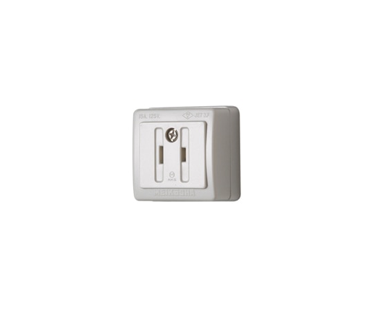 明工社 角形コンセント 送り端子なし MR2770W 1個(ご注文単位1個)【直送品】