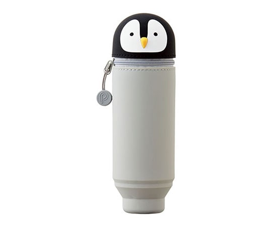 LIHITLAB SMART FIT PuniLabo(プニラボ) スタンドペンケース(ペンギン) A7712-10 1個(ご注文単位1個)【直送品】