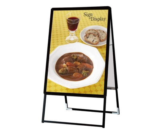 常磐精工 ポスターグリップスタンド看板 屋外用 A1両面ブラック PGSK-A1RB-G 1個(ご注文単位1個)【直送品】